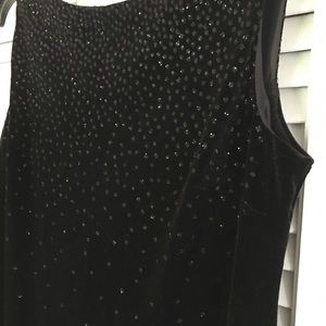 Special Occasion ****Black, velour cocktail dress. Size 8P EUC